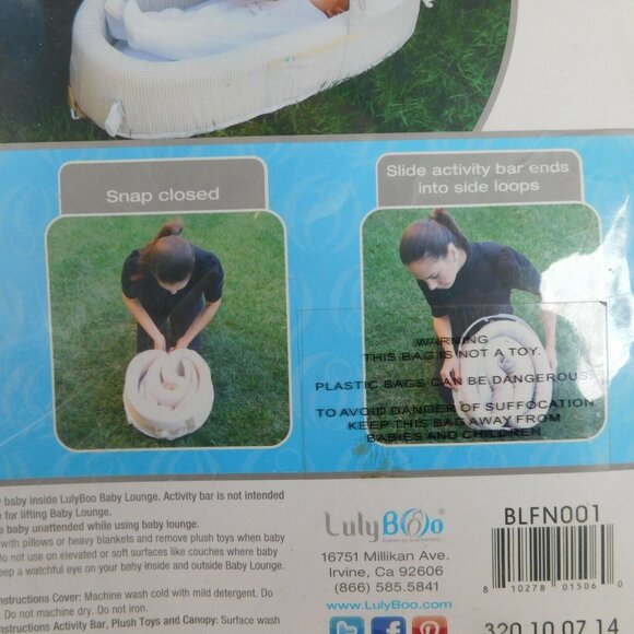 LulyBoo Baby Lounge To-Go Backpack Beige Play Nap Changing Activity Bar BLFN001 - Picture 8 of 12